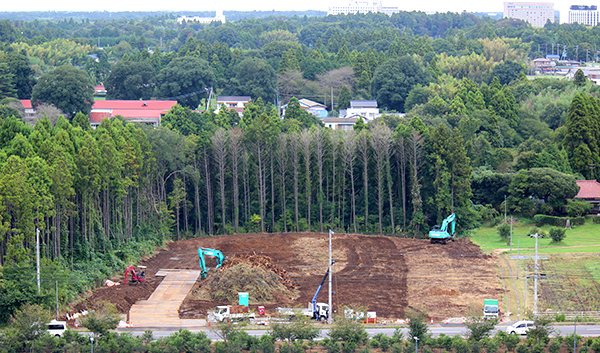 重機も入り整地された敷地