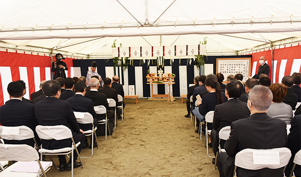 多くの方にご参列いただいた起工式